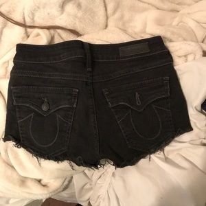 True religion black shorts